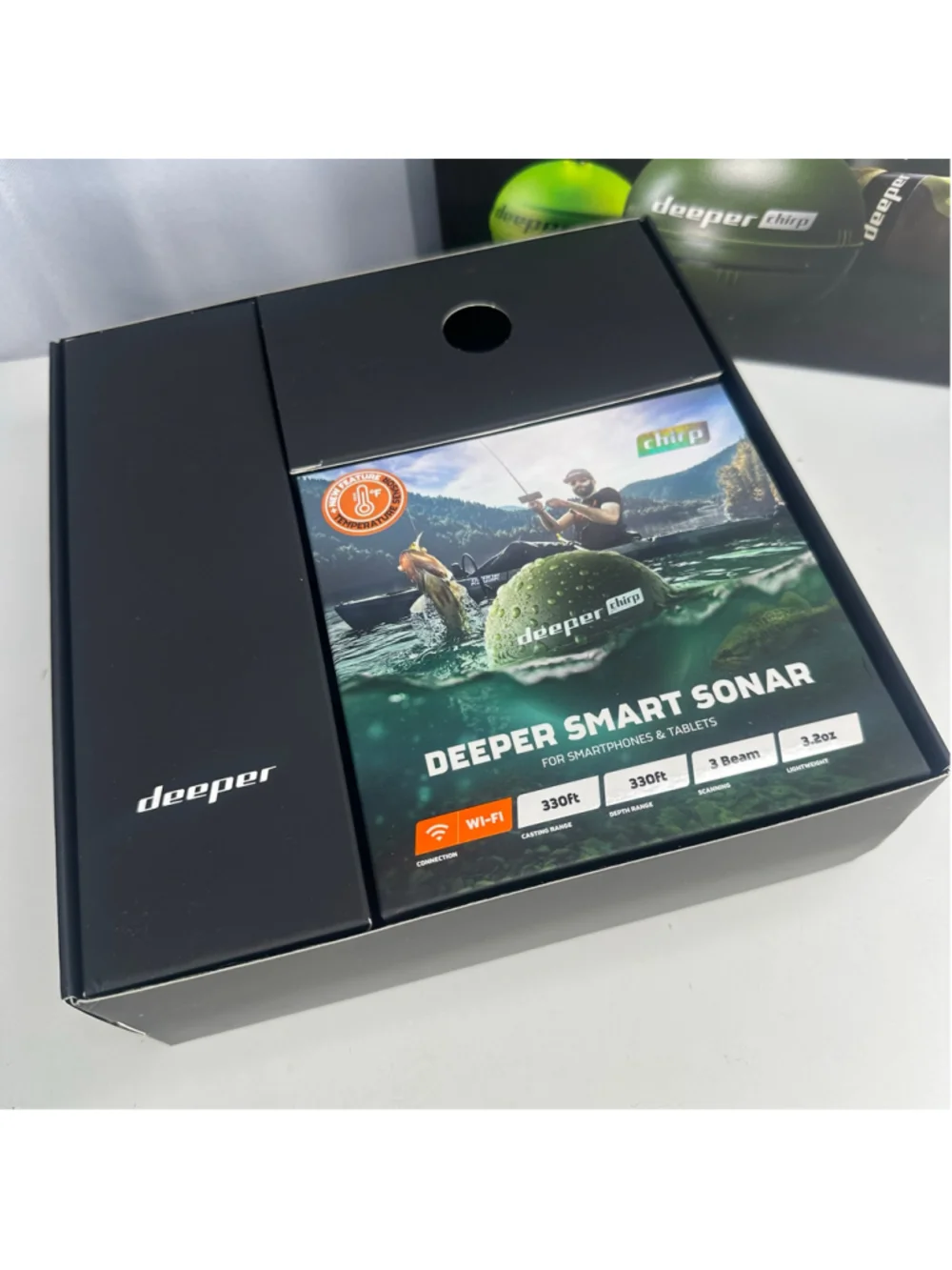 New in Box Deeper CHIRP Smart Sonar Bundle GPS Fish Finder Model DP3H30S10